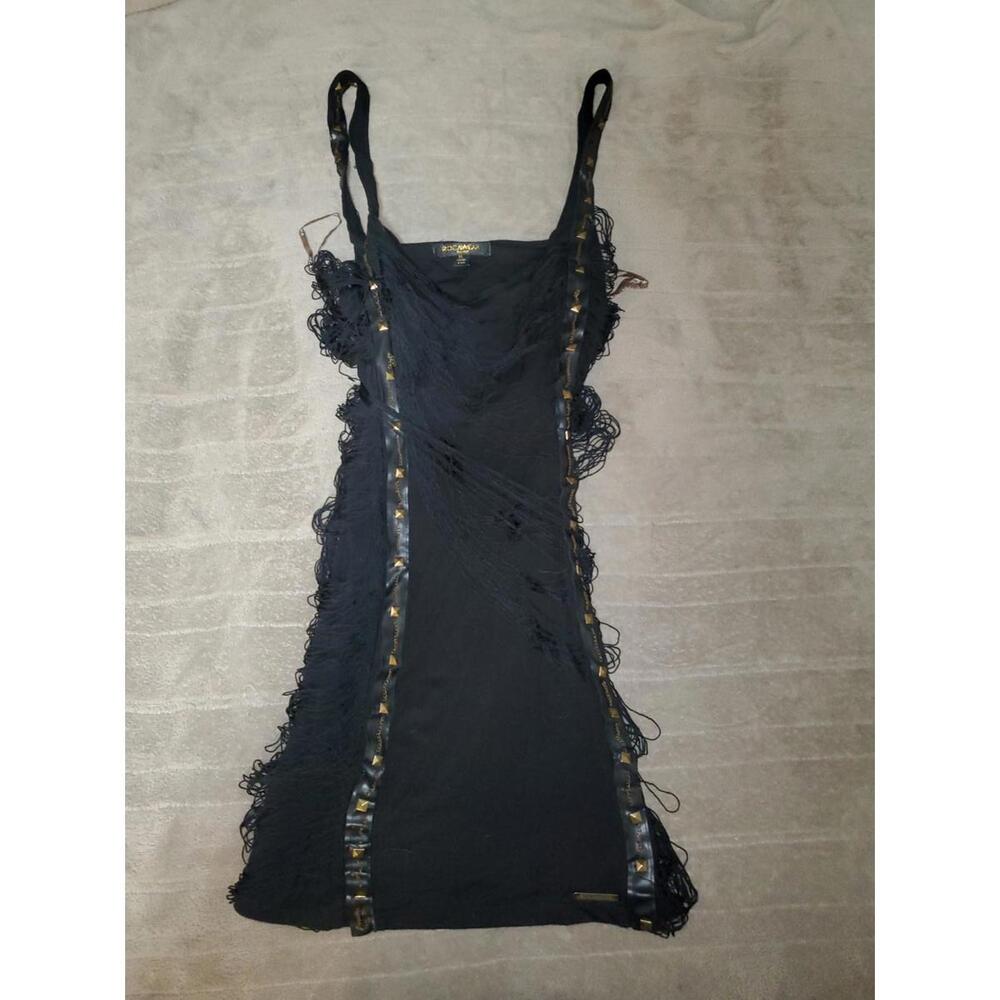 ROCAWEAR Black Lace-Trim Slip Dress